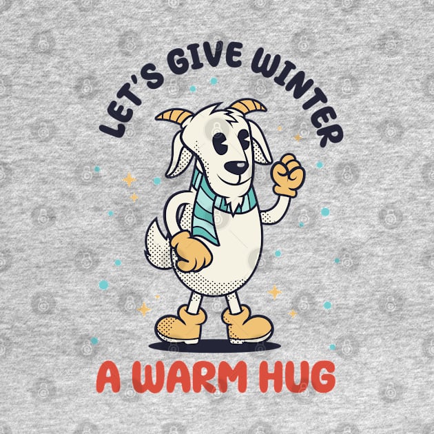 Goat, Let's give winter a warm hug by dadan_pm